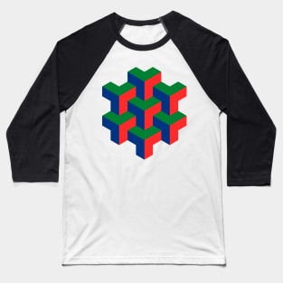 Geometric Tripod Design Baseball T-Shirt